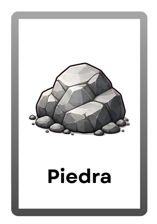 Carta real de la dinámica de Trueque: Piedra