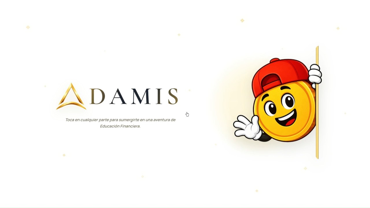 Pantalla de bienvenida de la plataforma ADAMIS